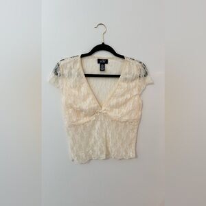 Elegant Cream Lace Blouse